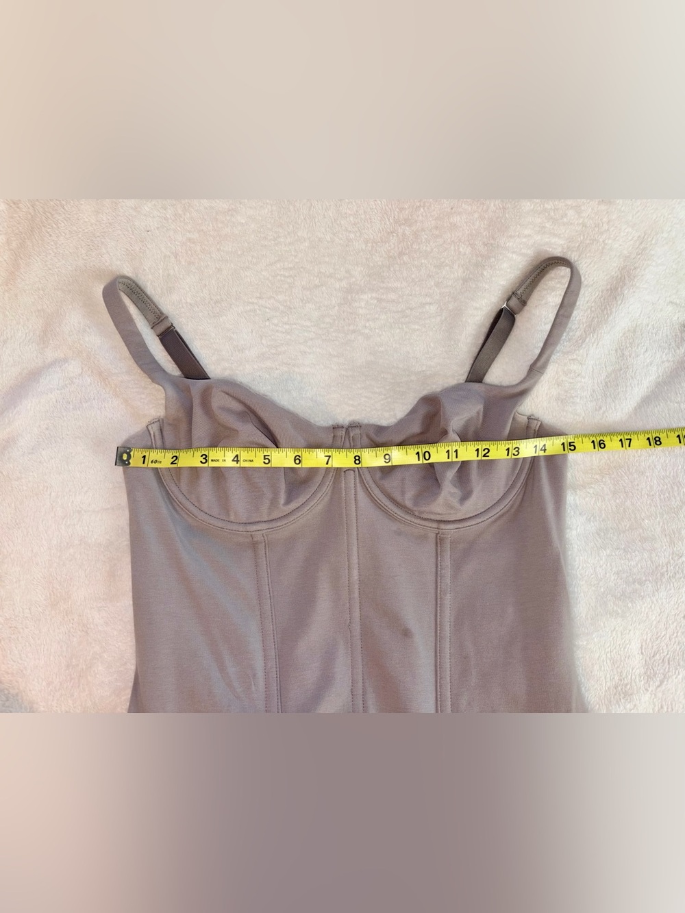 SKIMS Corset Mini Dress Mauve Grey sz L - Picture 7 of 9
